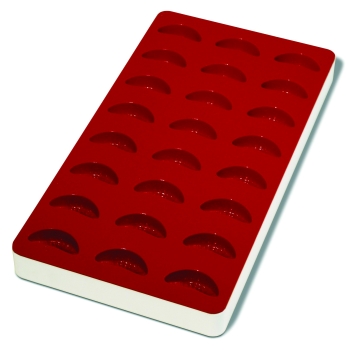 Plaque souple de 24 empreintes avec support rigide 180 x 335 mm : Mandarine 