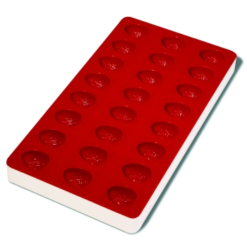 Plaque souple de 24 empreintes avec support rigide 180 x 335 mm : Fraise