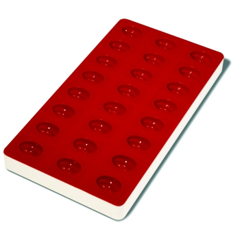 Plaque souple de 24 empreintes avec support rigide 180 x 335 mm : Pèche