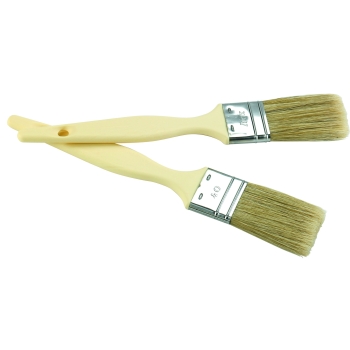Pinceau pâtissier pure soie virole inox manche polypropylène - Lot de 6