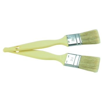 Pinceau patissier pure soie virole inox manche polypropylène