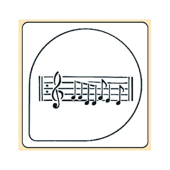 Pochoir plastique partition de musique