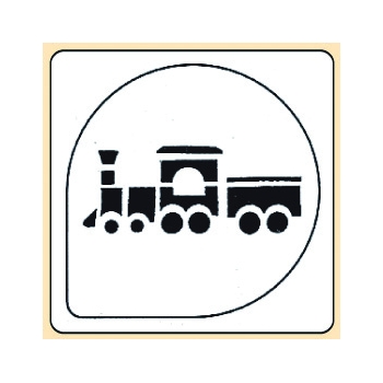 Pochoir plastique train