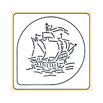 Pochoir plastique bateau de pirate