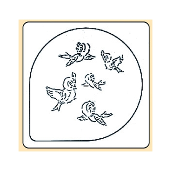 Pochoir plastique oiseaux modèle 1