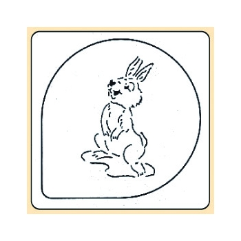 Pochoir plastique lapin