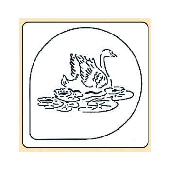 Pochoir plastique cygne