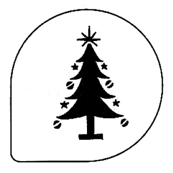 Pochoir plastique sapin de noel