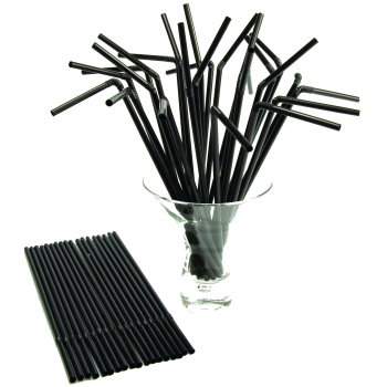Pailles Chalumeau flexible noir