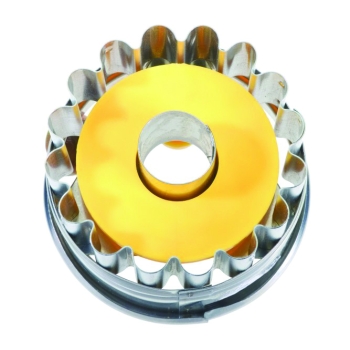 Découpoir à Sablé cannelé inox Rond - diamètre 5cm - hauteur 3.5cm 