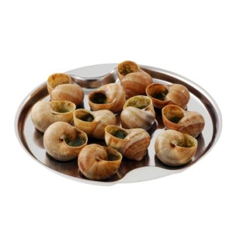 Plat inox 12 escargots  