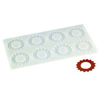Plaque silicone 8 empreintes soleil 2 pour Décors Chocolat et Sucre