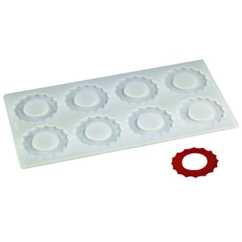 Plaque silicone 8 empreintes soleil pour Décors Chocolat et Sucre 