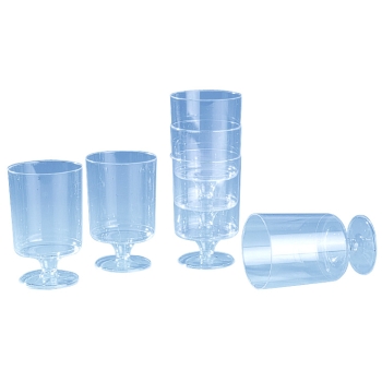 Verre  à pied plastique cristal - 24 unités 