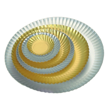 Assiette carton métallisé - 25, 50,100 unités