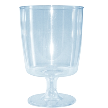 Verre  à pied plastique cristal - 24 unités 