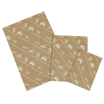 Mousseline kraft brun imprimée - rame de 10 kg