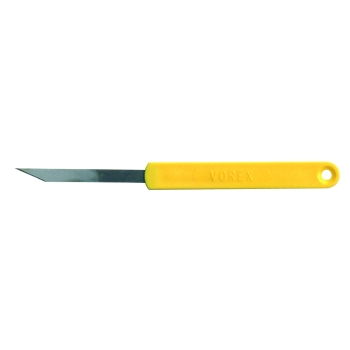 Lame de boulanger courbe inox blister de 2 