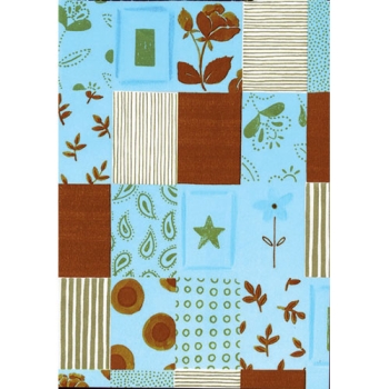 Papier cadeau turquoise/chocolat