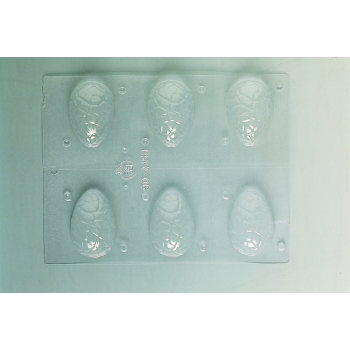 Plaque Pâques PM - 6 demi-coquilles craquelées