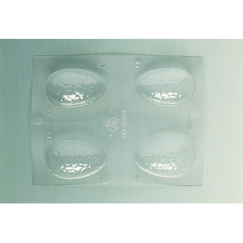 Plaque Pâques PM - 4 demi-coquilles craquelées