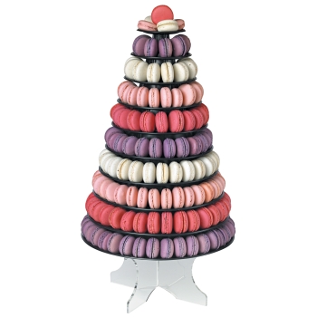 Pyramide à  macarons couleur version noire