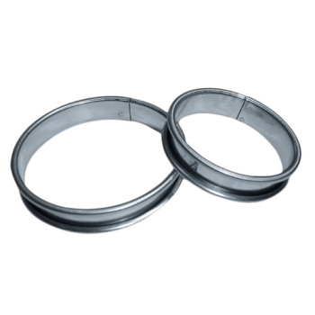 Cercle à tartelette haut en inox perforé 7.5 hauteur 4.5 cm