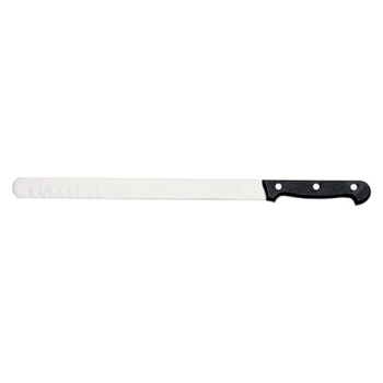 Couteau à jambon lame étroite alvéolée acier inoxidable -  plusieurs dimensions