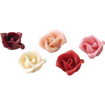 Roses assorties pâte d'amande