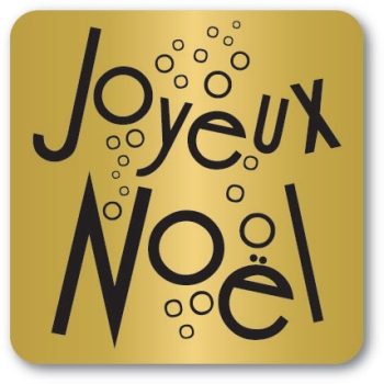 Etiquettes adhésives Joyeux Noel 2 - Boite distributrice de 500 étiquettes adhésives 