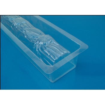 Gouttières à bûche plastique Décor feuille - paquet de 12