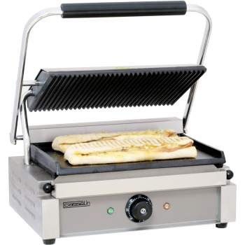 Grill panini rainurée - lisse