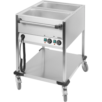 Chariot bain marie à eau 2 x GN 1/1 verticale