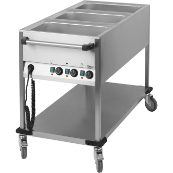 Chariot bain marie à eau 3 x GN 1/1 verticale