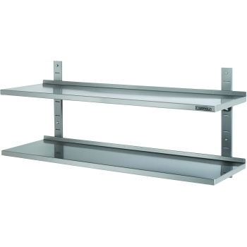 Kit de 2 étagères inox 600 mm