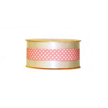 Ruban Charlotte pois rose