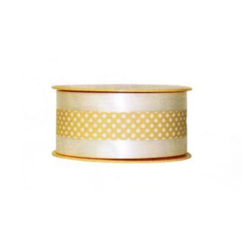 Ruban Charlotte pois beige