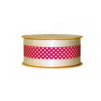Ruban Charlotte pois fuchsia