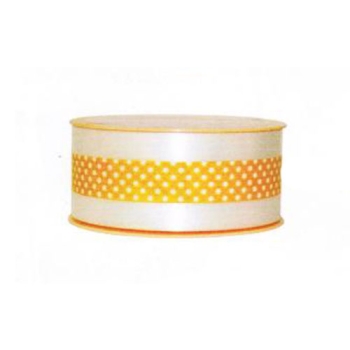 Ruban Charlotte pois jaune