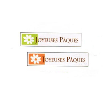 Rectangle masse de sucre "Joyeuses Pâques"-