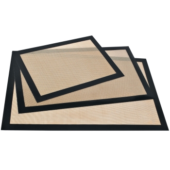 Tapis de préparation antiadhésif avec marquages, silicone, fibre de verre  siliconée, Feuilles de cuisson, - De Buyer