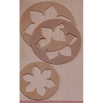 Série de 3 châblons pour sucre forme Lotus