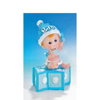 Bébé sur cubes - 9 cm  