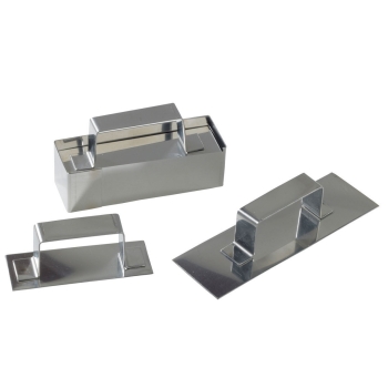 Poussoir à nonettes rectangles inox