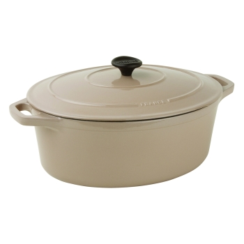 Cocotte ovale champignon avec couvercle - coloris vernis