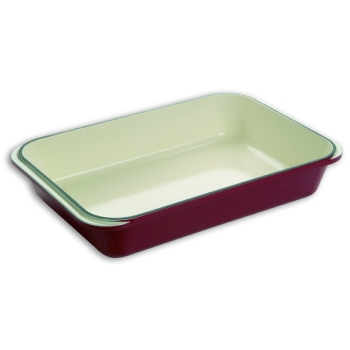 Plat à rôtir - Rouge rectangulaire