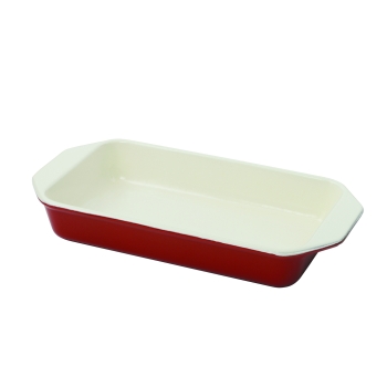  Plat à rôtir - rouge rectangulaire