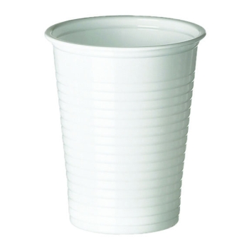 GOBELET PLASTIQUE BLANC JETABLE 180 ML, PAR 3000