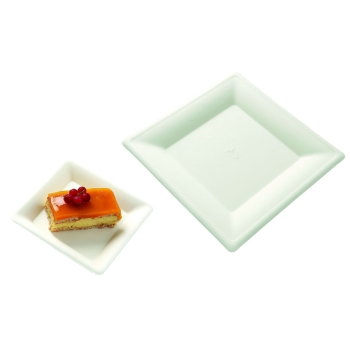 Assiettes carrées fibre