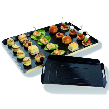 Plateau plié en carton noir